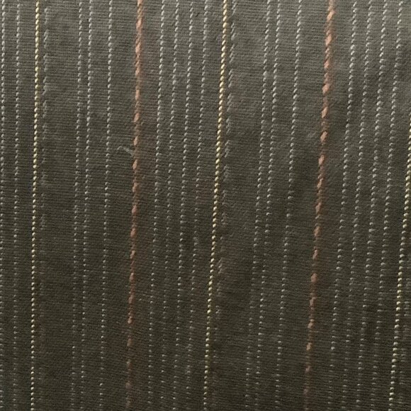 Script Blazer Women Size 10 Brown Pinstripe 2 Button 1 Vent Stretch - Picture 11 of 11